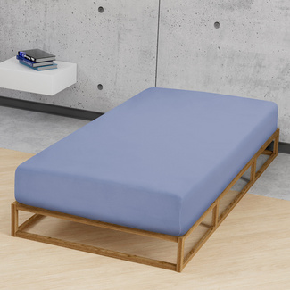 biberna Jersey-Elastic-Spannbetttuch blau, 1x 90x190 cm - 100x220 cm biberna Jersey-Elastic-Spannbetttuch blau, 1x 90x190 cm - 100x220 cm