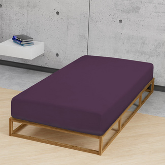 biberna Jersey-Elastic-Spannbetttuch dunkel violett, 1x 140x200 cm - 160x220 cm biberna Jersey-Elastic-Spannbetttuch dunkel violett, 1x 140x200 cm - 160x220 cm