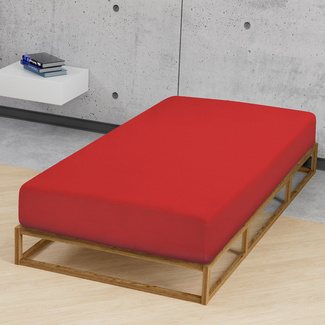biberna Jersey-Elastic-Spannbetttuch rot, 1x 120x200 cm - 130x220 cm biberna Jersey-Elastic-Spannbetttuch rot, 1x 120x200 cm - 130x220 cm