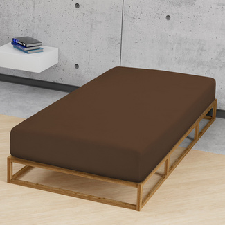 biberna Jersey-Elastic-Spannbetttuch topas / mocca, 1x 120x200 cm - 130x220 cm biberna Jersey-Elastic-Spannbetttuch topas / mocca, 1x 120x200 cm - 130x220 cm