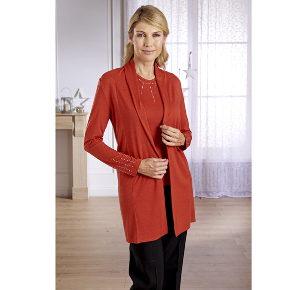 Cardigan mit Strass rot Amélie di Santi
