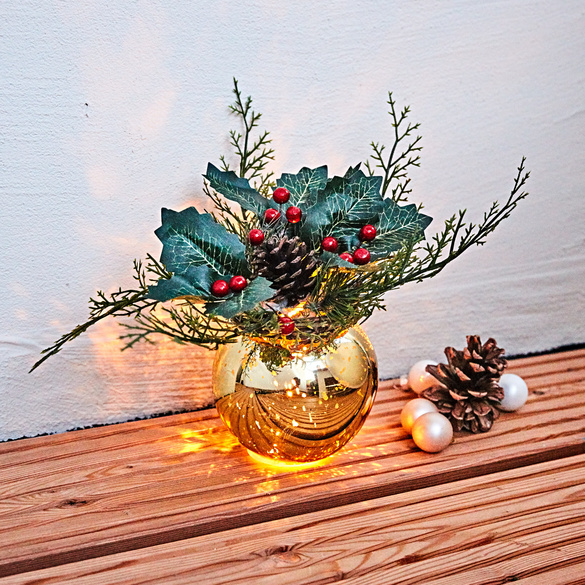 LED-Kugel mit Gesteck