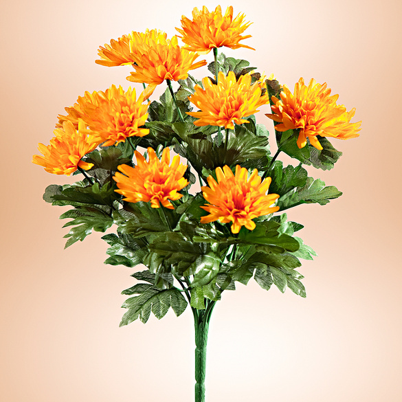 Kunstblumen "Asternbusch" orange