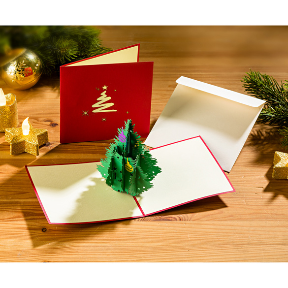 3d Weihnachtskarte Quot Tannenbaum Quot 3pagen