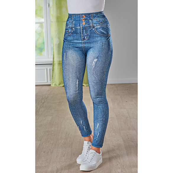 Slim-Jeggings jeans-dunkelblau used