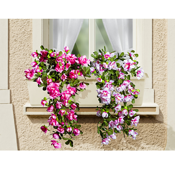 Kunstpflanze Hängeazalee rosa