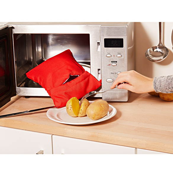 Mikrowellentasche für Kartoffeln, rot