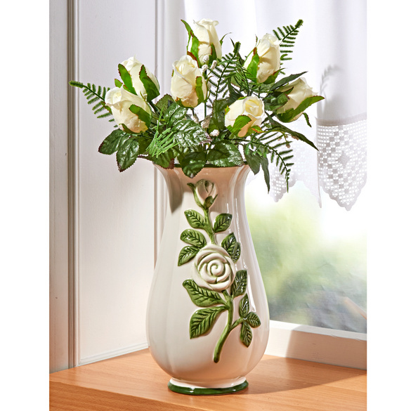 Vase "Weiße Rosen"