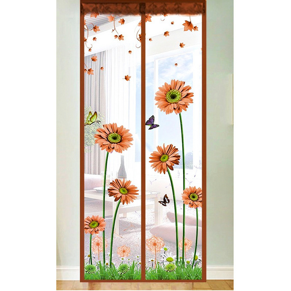 Insektenvorhang für Balkontür mit Magnet "Gerbera", 90 x 210cm