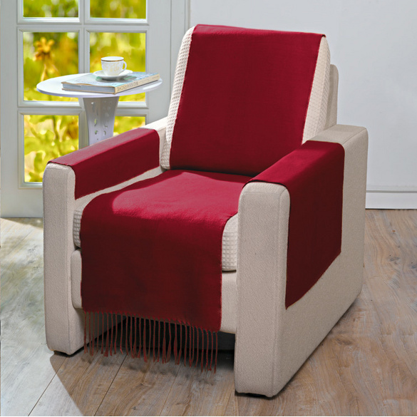 1 Sesselschoner bordeaux, 50 x 200 cm