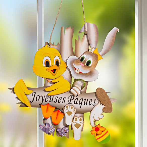 Holzhänger "Frohe Ostern"