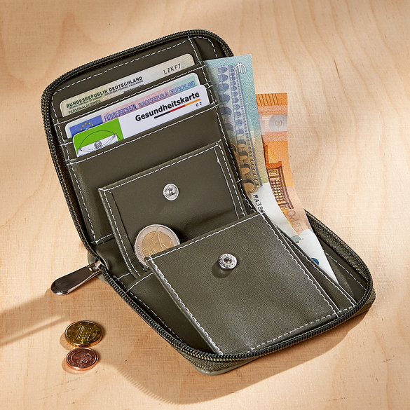 Geldbörse mit RFID-Schutz, khaki
