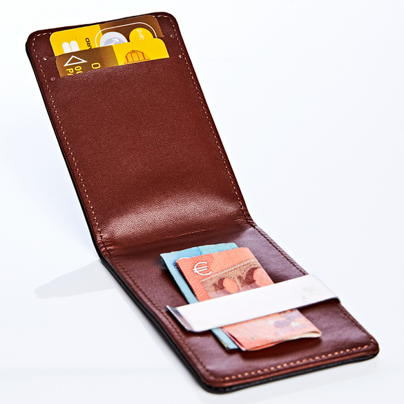 Kreditkarten-Etui mit Geldklammer, RFID-Schutz
