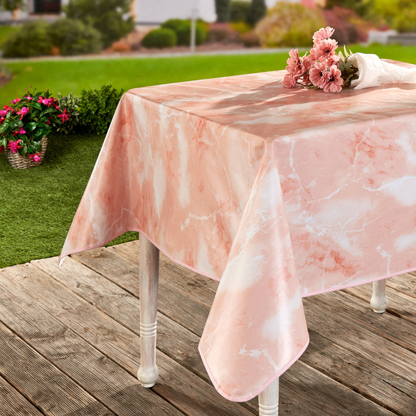 Tischdecke "Marmor" rosa, 140 x 180 cm