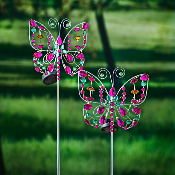 Solarlicht Stecker Schmetterling, 22,5x80 cm