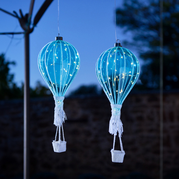 Glasballon LED, blau
