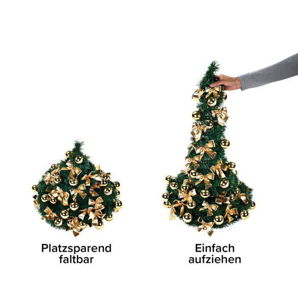 Ausziehbarer künstlicher Weihnachtsbaum faltbar 120cm