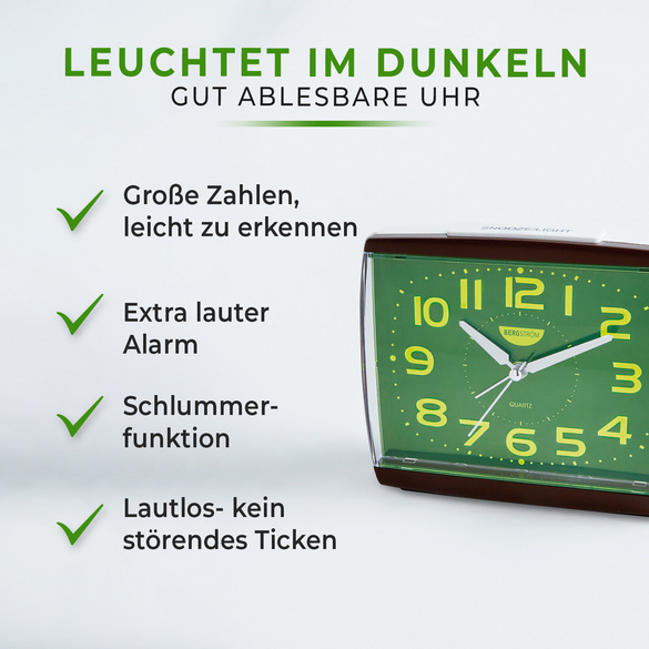 Wecker mit Leuchtziffern Bergström