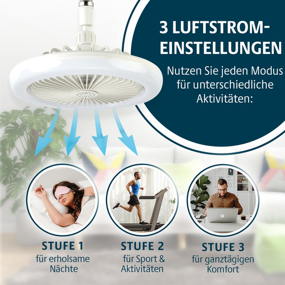 Deckenlampe mit Ventilator Bergström
