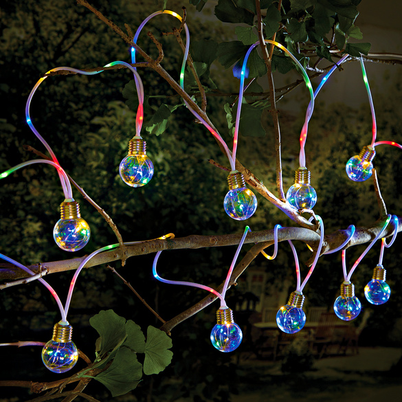 Solar-Lichterkette Glühbirnen multicolor Gainsborough