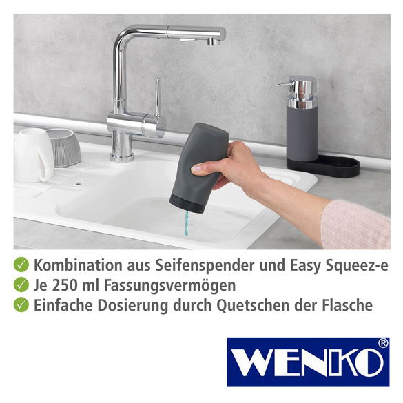 WENKO Easy Squeez-e Spülstation Grau