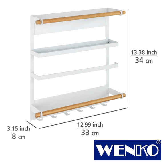 Magnetisches Gewürzregal 4-teilig – Platzsparend Für Kühlschrank, Kein Bohren, Küchen-Organizer