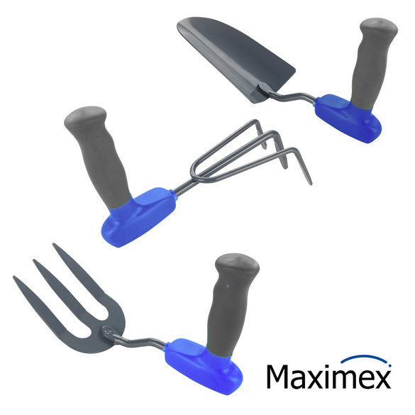 Maximex Ergonomisches Gartenset 3tlg., schont die Handgelenke