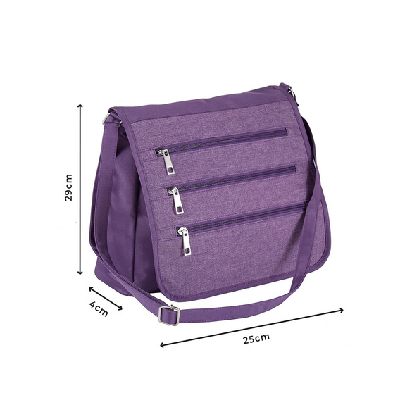 Schultertasche mit RFID-Schutz schwarz