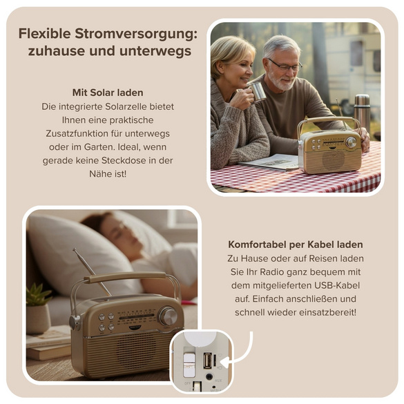 Design Solar Radio mit Bluetooth Bergström