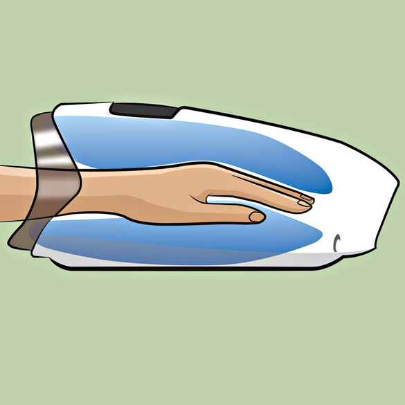 Hand-Massagegerät mit Wärme und Luftkompression, kabellos