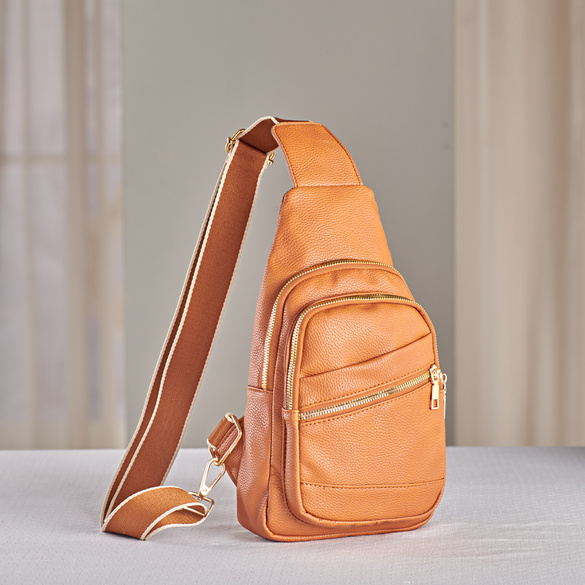 Crossbody-Tasche cognac