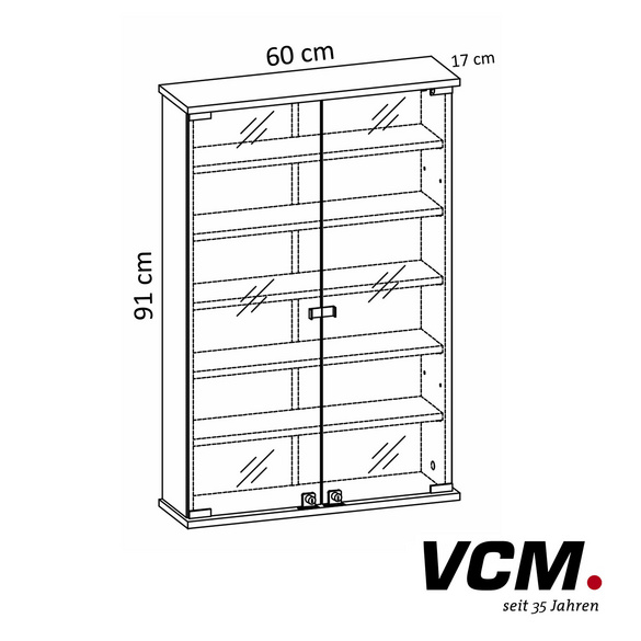 VCM Medizinschrank "Honula" Weiß