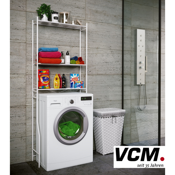 VCM Waschmaschinenschrank "Tubas" Weiß