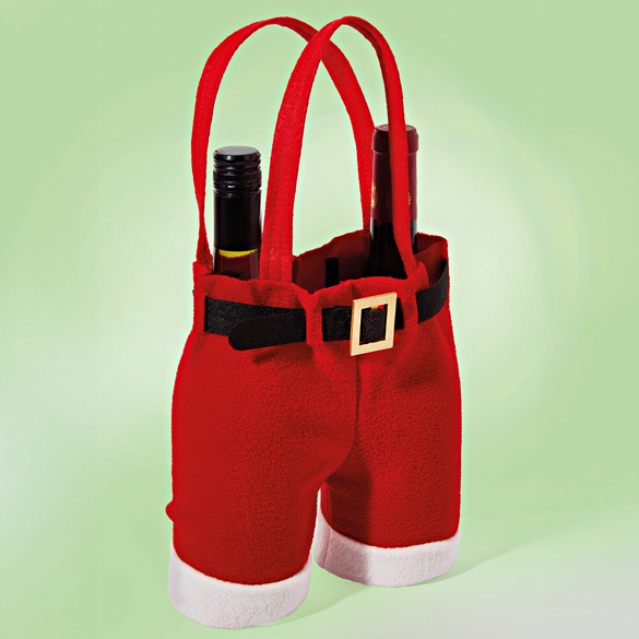 Flaschenhalter "Weihnachtsmannhose"