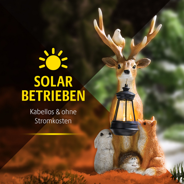 Solar-Dekofigur "Rentier" mit Laterne