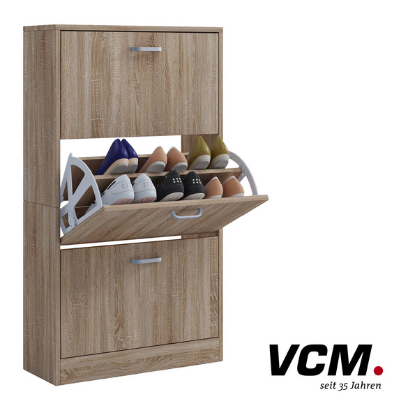 VCM Schuhschrank "Sipos L" Sonoma-Eiche