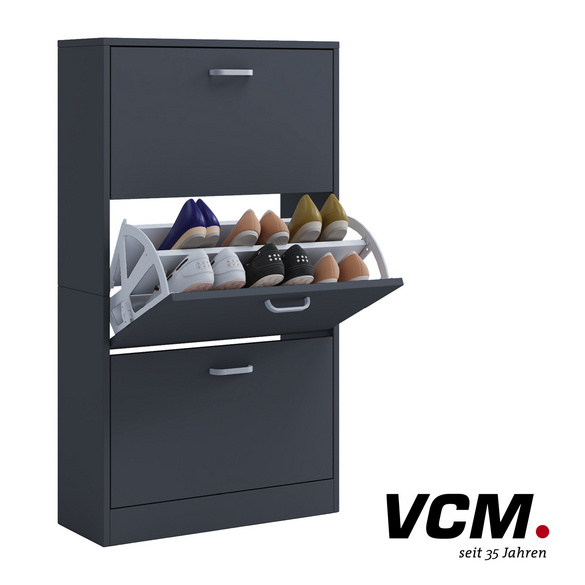 VCM Schuhschrank "Sipos L" Anthrazit