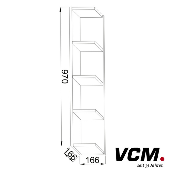 VCM Regal "Honsa-Stand" Weiß