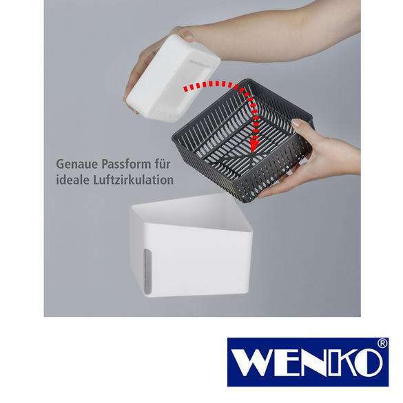 WENKO Raumentfeuchter Cube Weiß 1000 g, Luftentfeuchter