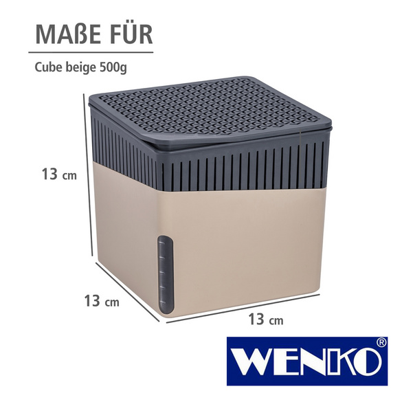 WENKO Raumentfeuchter Cube Beige 2 x 500 g, für Räume bis ca. 40 m³