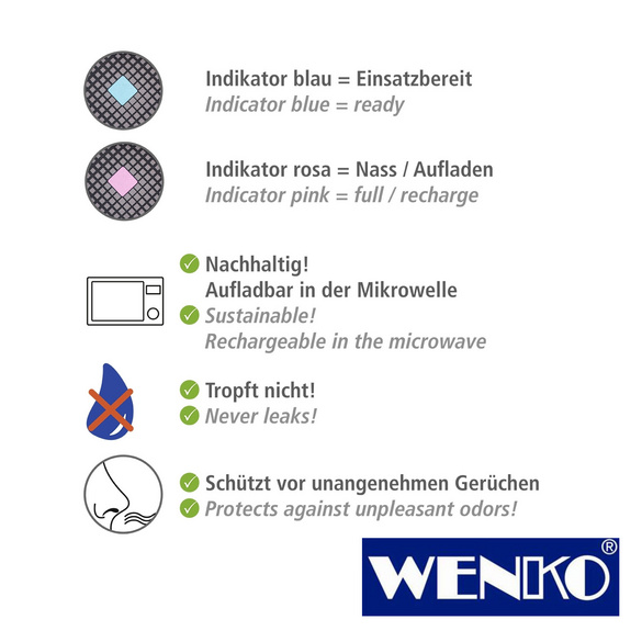 WENKO Universal-Entfeuchter 350g, 3er Set, mit Indikator