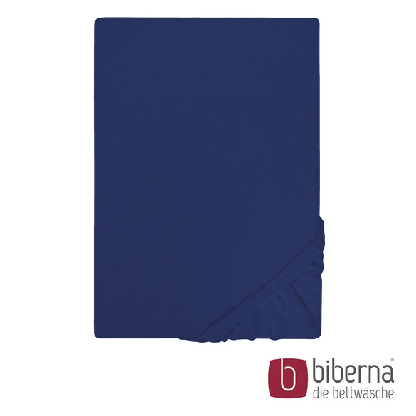 Castell Jersey-Stretch-Spannbetttuch dunkelblau, 1x 90x190 cm - 100x200 cm