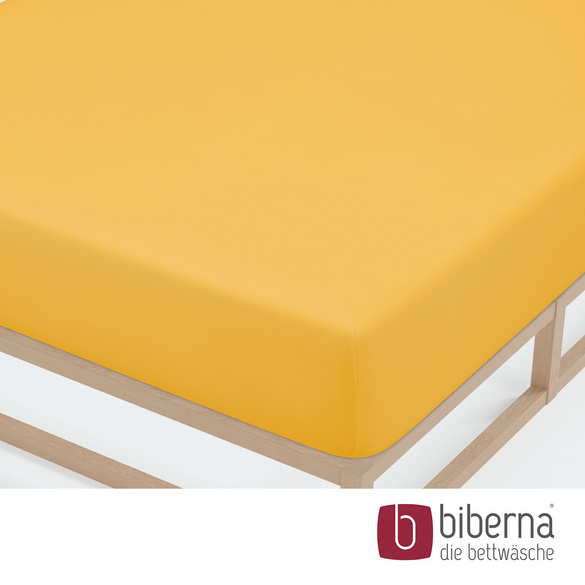 biberna Castell Jersey-Stretch-Spannbetttuch honig, 1x 140x200 cm - 160x200 cm