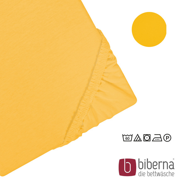 biberna Castell Jersey-Stretch-Spannbetttuch honig, 1x 140x200 cm - 160x200 cm