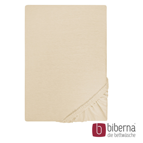 biberna Castell Jersey-Stretch-Spannbetttuch kitt, 1x 120x200 cm