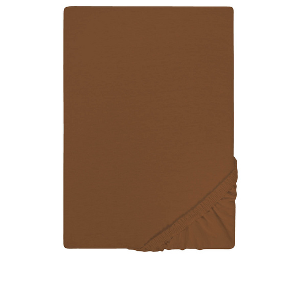 Castell Jersey-Stretch-Spannbetttuch chocolate, 1x 140x200 cm - 160x200 cm