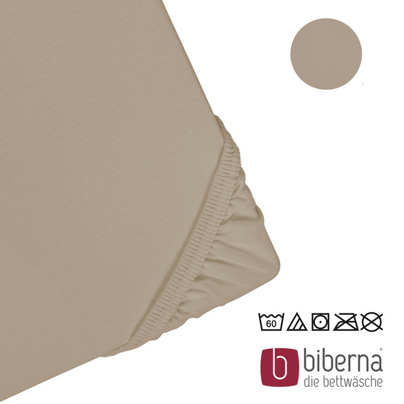 biberna Jersey-Elastic-Topper-Spannbetttuch basalt, 1x 180x200 cm - 200x220 cm