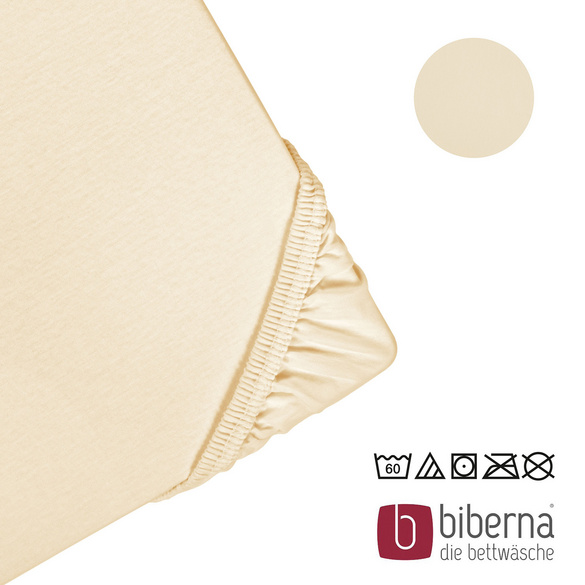 biberna Jersey-Elastic-Topper-Spannbetttuch champagner, 1x 140x200 cm - 160x220 cm