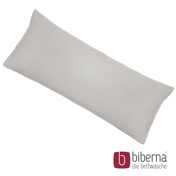 biberna Feinjersey-Kopfkissenbezug Doppelpack sturmgrau, 2x 40x60 cm