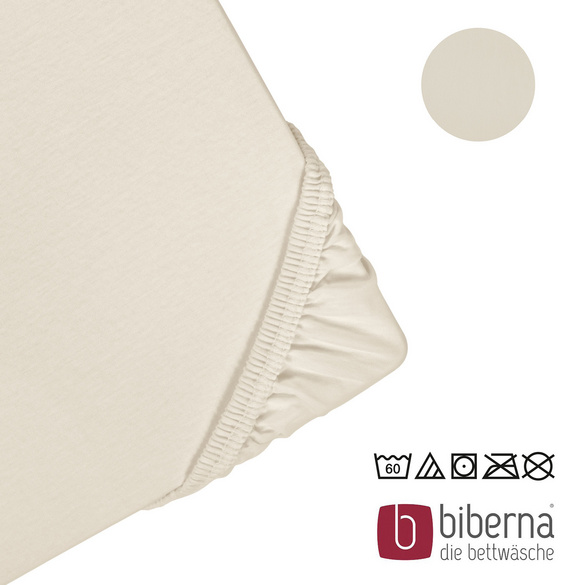 biberna Jersey-Elastic-Topper-Spannbetttuch grau, 1x 140x200 cm - 160x220 cm